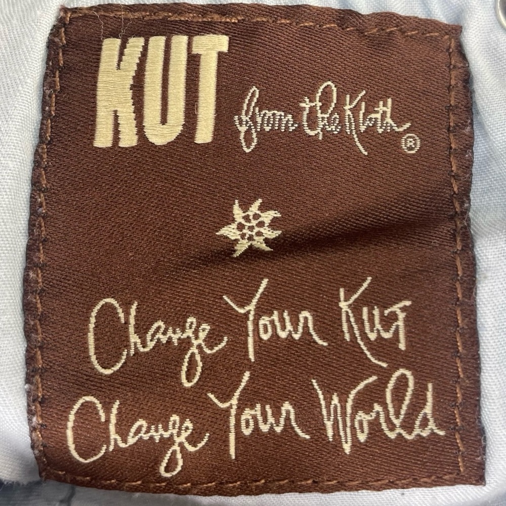 Kut From The Kloth Cameron Straight Leg Cuffed Jeans Sz 8 - Picture 10 of 11
